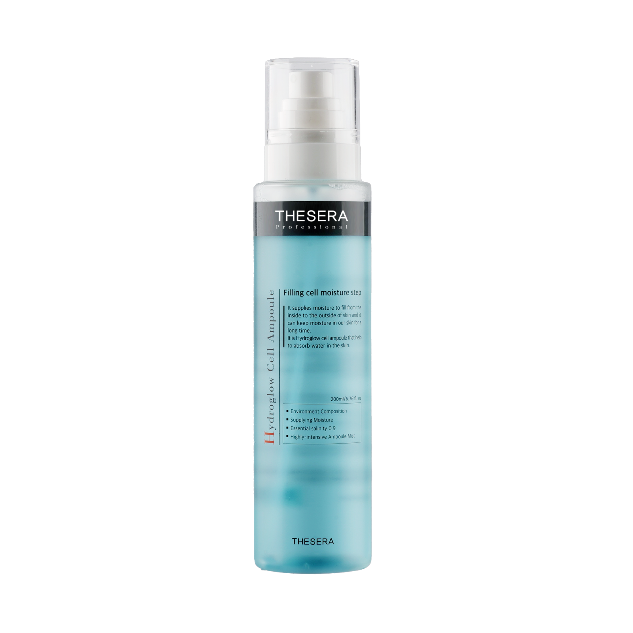 Thesera HydroGlow Cell Ampoule mist bottle on white background